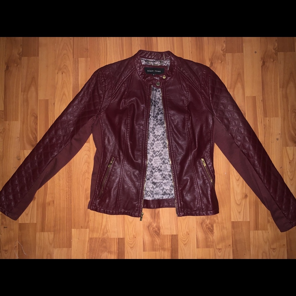 Faux leather Black Rivet jacket small